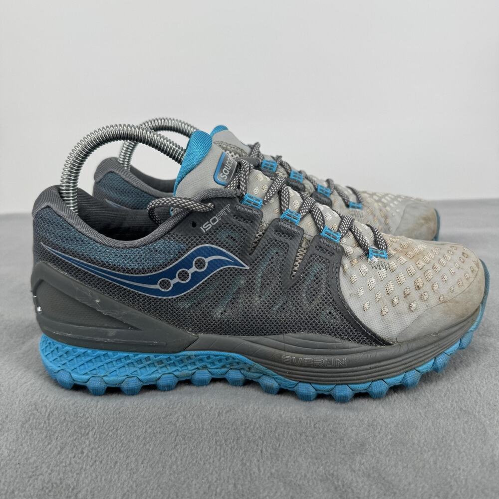 Saucony Xodus‎ ISO 2 Trail Running Shoes Womens Size 8.5 Gray Blue S10387-2